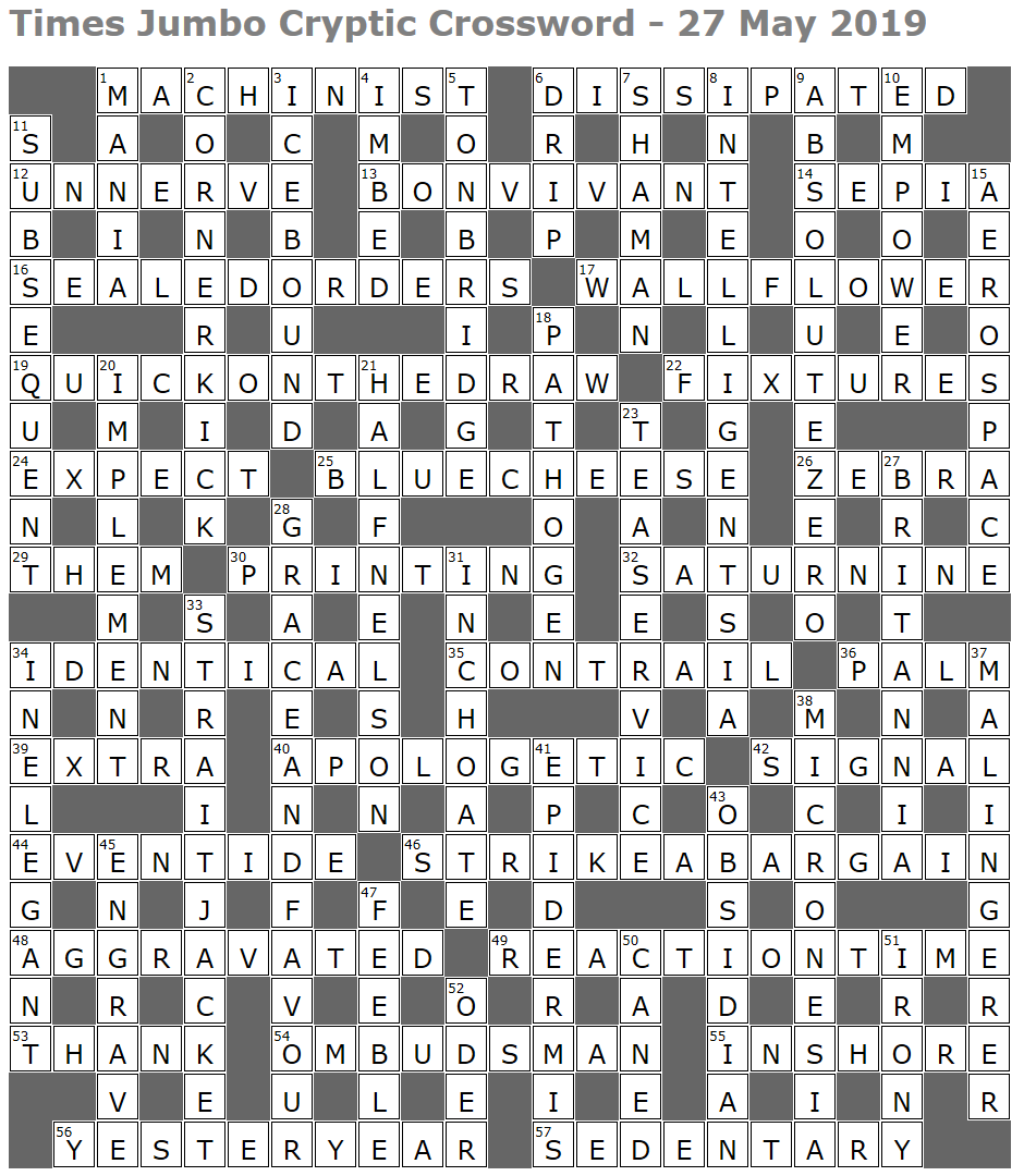 Times Jumbo Cryptic Crossword 1384 – Lucian Poll's Web Ramblings