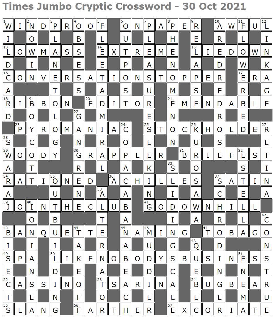 Times Jumbo Cryptic Crossword 1524 Lucian Poll S Web Ramblings